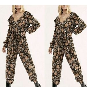 Free People Floral Jumpsuit